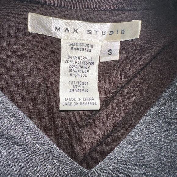 MAX STUDIO Jersey Knit Gray Fitted Dress Size Small - Picture 10 of 10